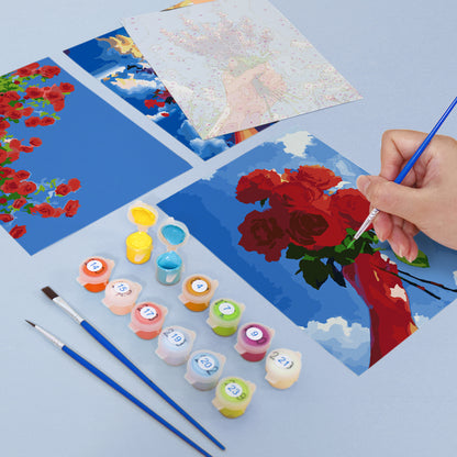 Bouquets of Light 6 Pack Mini Paint by Numbers Kit