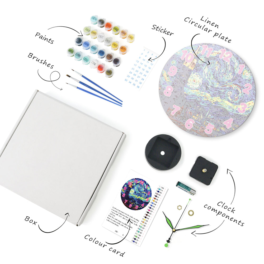 Paint the Moment – Starry Night Clock Kit