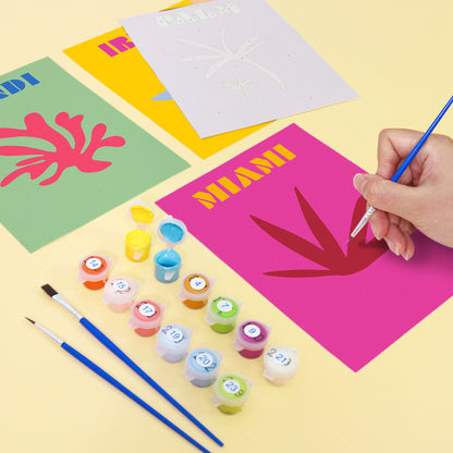 Tropical Escapes 6 Pack Mini Paint by Numbers Kit