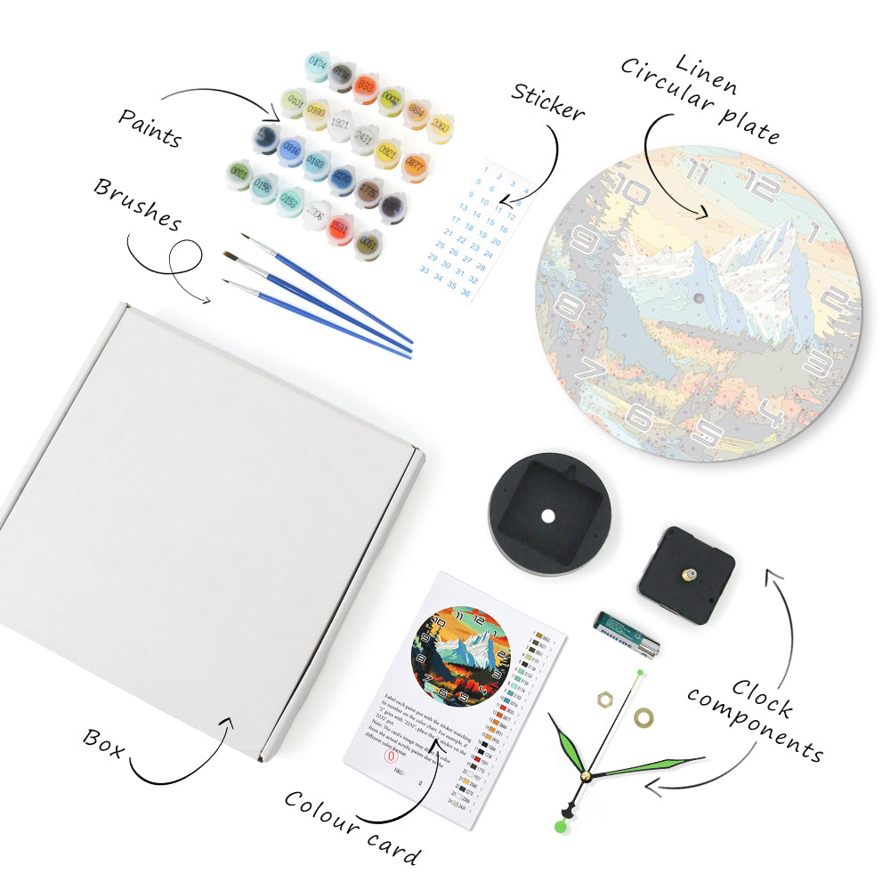 Paint the Moment – Mountain Majesty Clock Kit