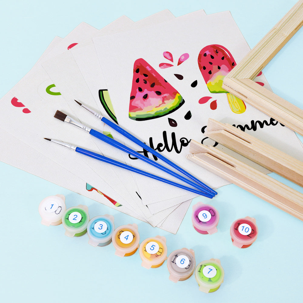 Sweet Summer Melons 6 Pack Mini Paint by Numbers Kit