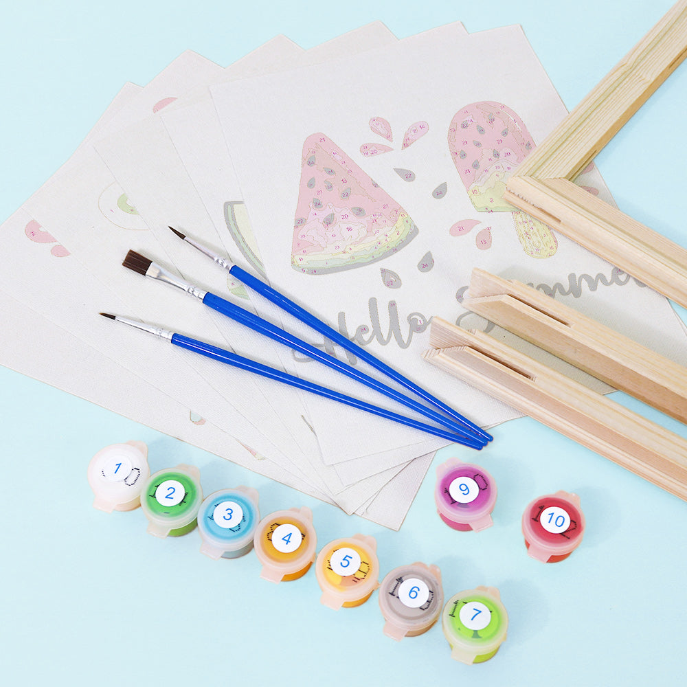 Sweet Summer Melons 6 Pack Mini Paint by Numbers Kit