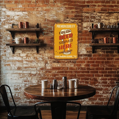 Fresh Beer Served Here – Vintage Paint by Numbers