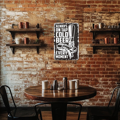 Cold Beer on Tap (Black & White) – Vintage Paint by Numbers