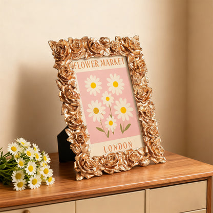 London Flower Market framed mini paint by numbers showing cheerful daisies and classic city poster artwork