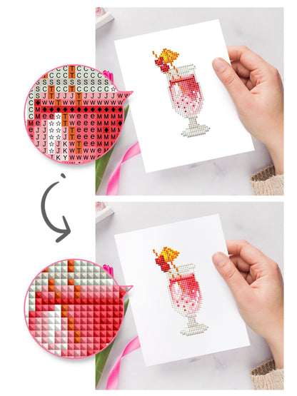 12 Assorted Drink Diamond Paintings - Set 1