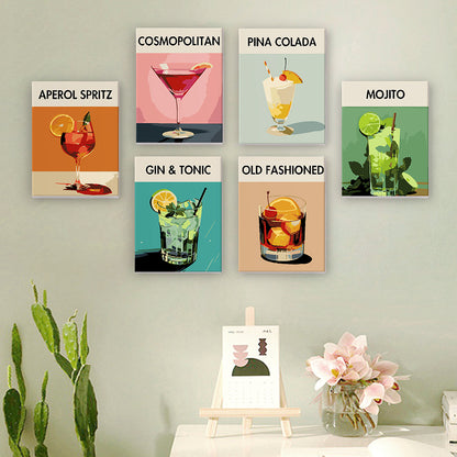 Cocktail Cuties 6 Pack Mini Paint by Numbers Kit