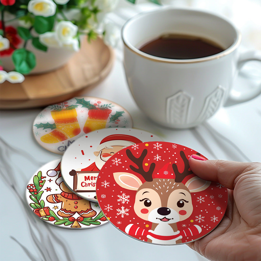 6 Piece Christmas Coaster Set V6