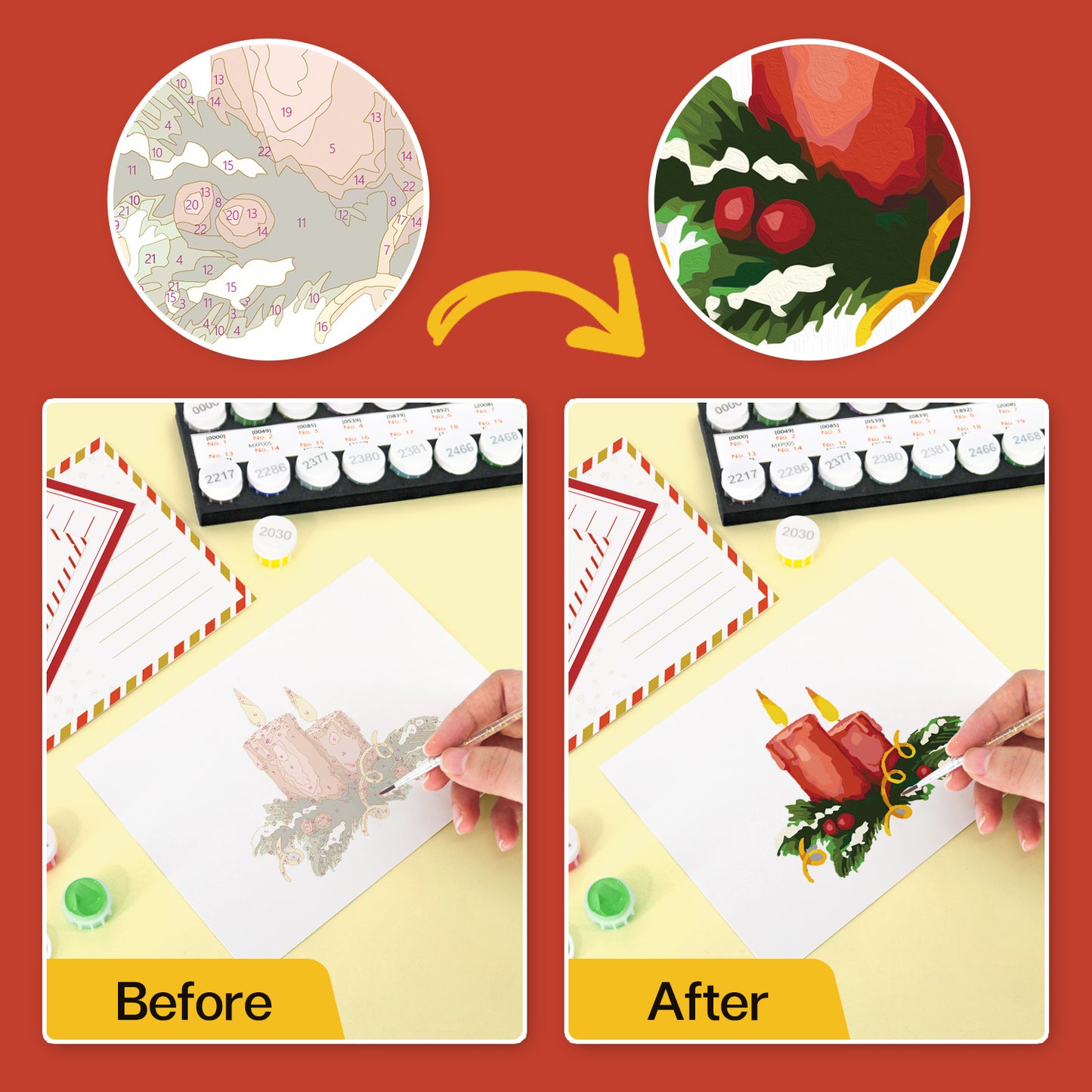 Holiday Cheer Postcard Paint Kit