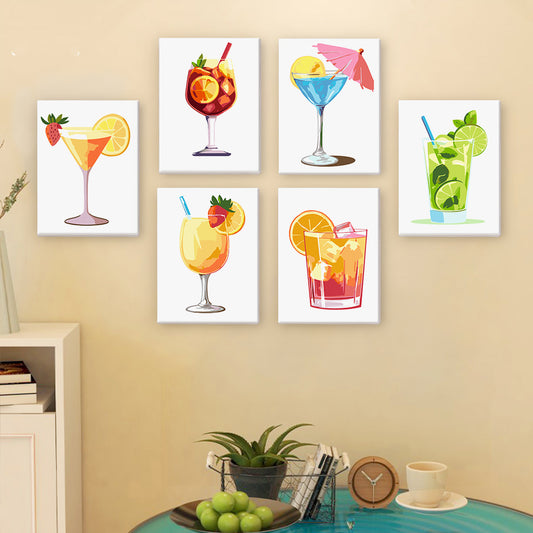 Tropical Toasts 6 Pack Mini Paint by Numbers Kit