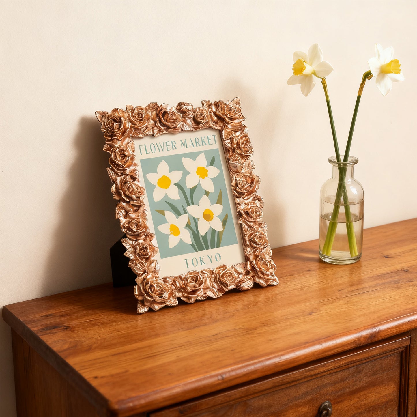 Tokyo Flower Market framed mini paint by numbers featuring elegant floral design inspired by Japanese aesthetics