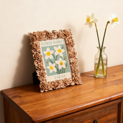 Tokyo Flower Market framed mini paint by numbers featuring elegant floral design inspired by Japanese aesthetics
