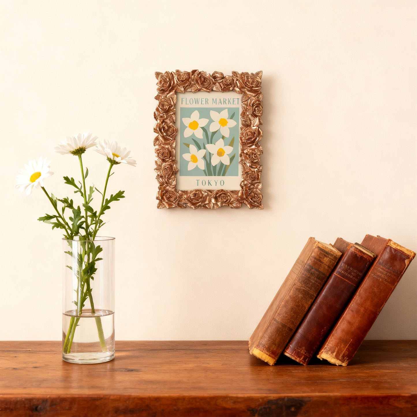 Tokyo Flower Market framed mini paint by numbers featuring elegant floral design inspired by Japanese aesthetics