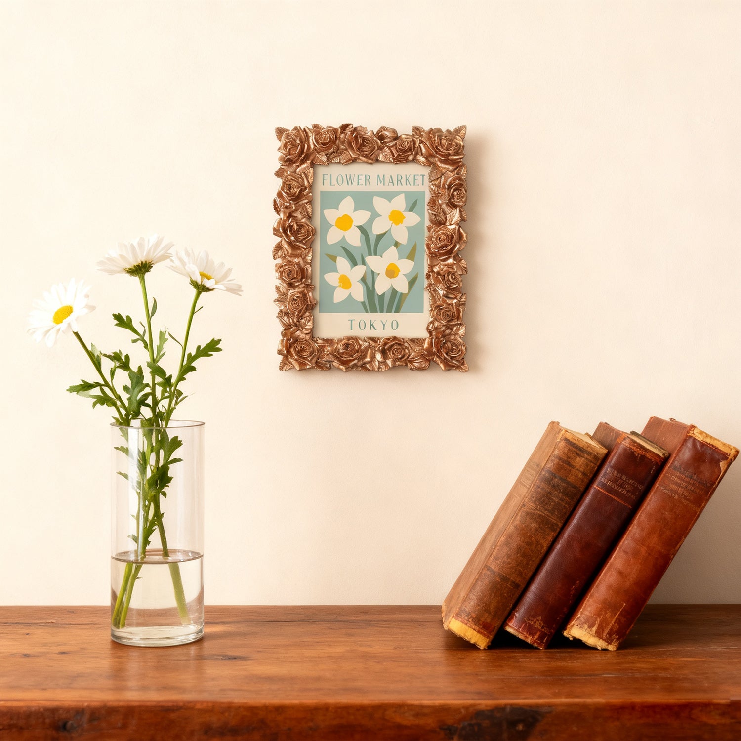 Tokyo Flower Market framed mini paint by numbers featuring elegant floral design inspired by Japanese aesthetics