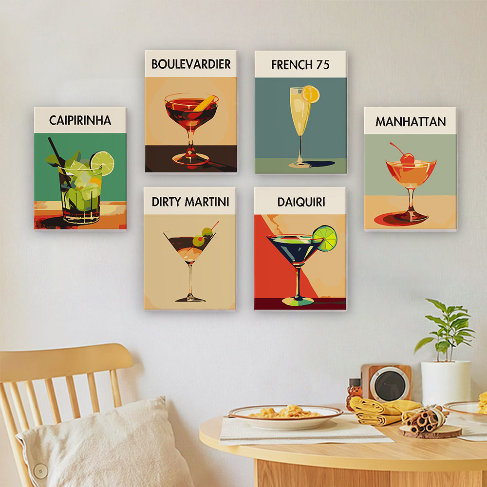 Elegant Elixirs 6 Pack Mini Paint by Numbers Kit