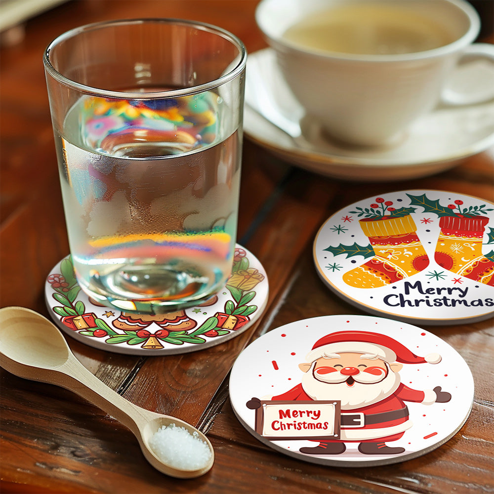 6 Piece Christmas Coaster Set V6