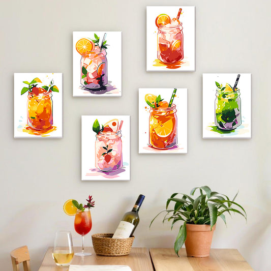 Mason Jar Mixers 6 Pack Mini Paint by Numbers Kit