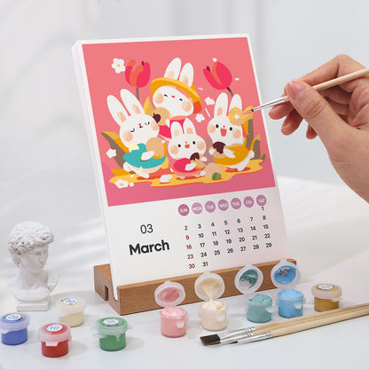 12-Month Calendar Set w/Animal Theme