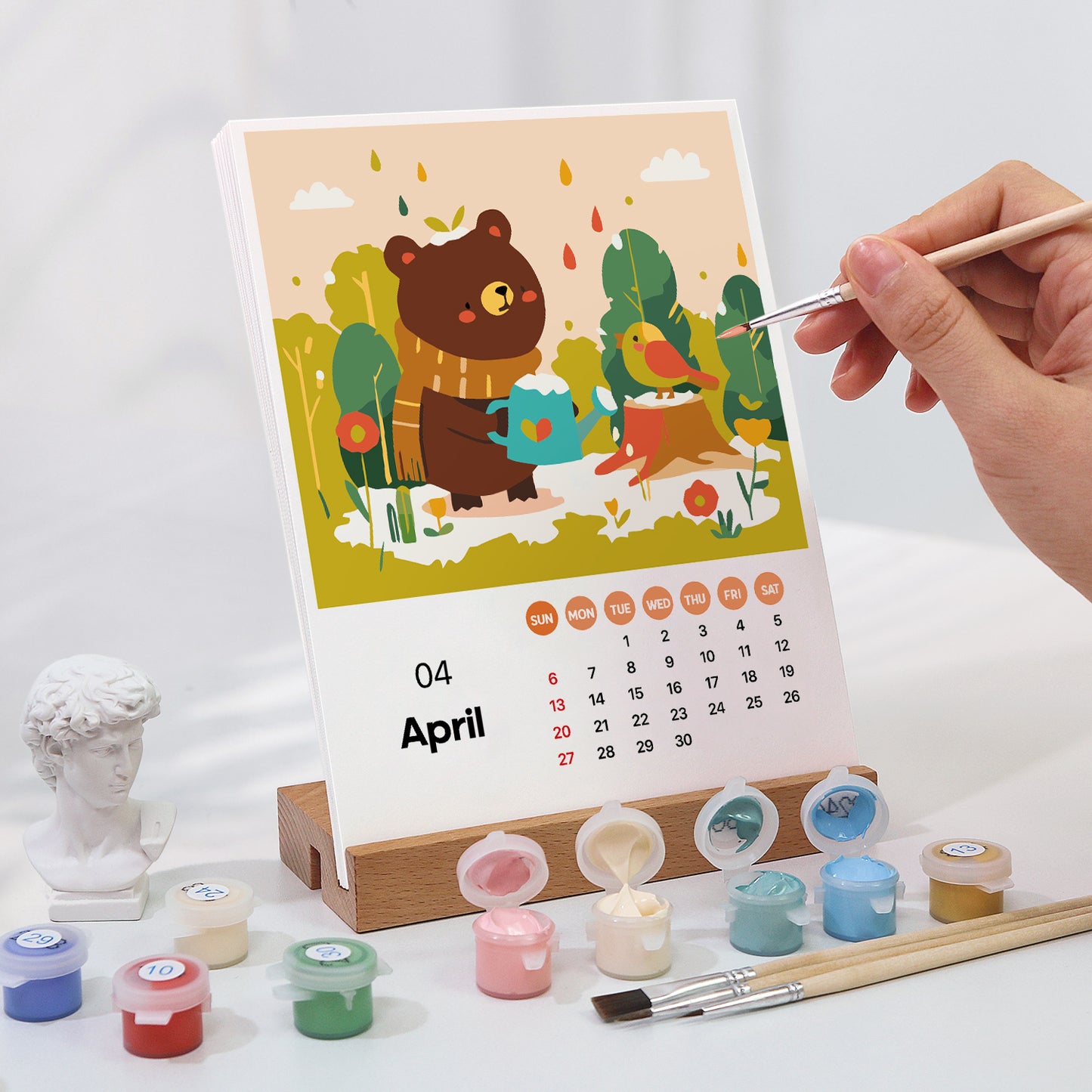 12-Month Calendar Set w/Animal Theme