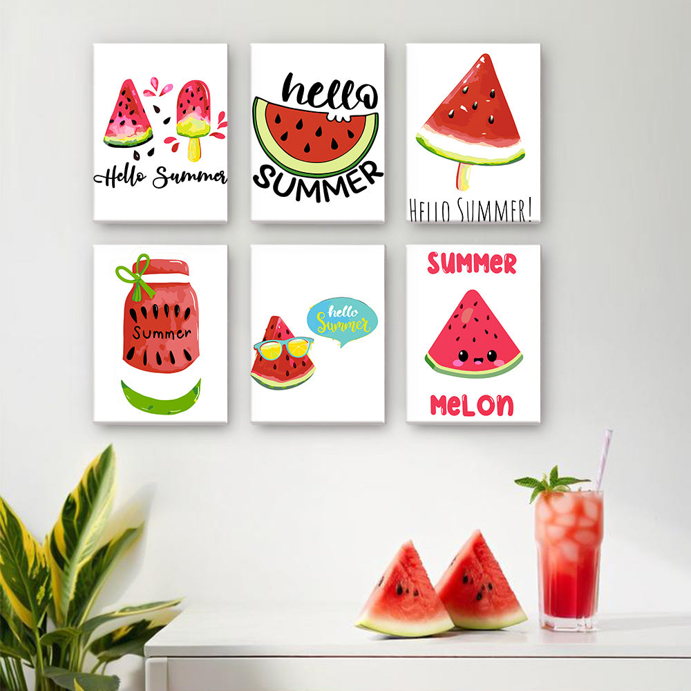Sweet Summer Melons 6 Pack Mini Paint by Numbers Kit