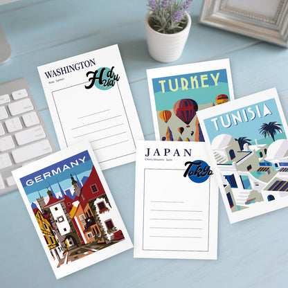 World Destinations Postcard Paint Kit