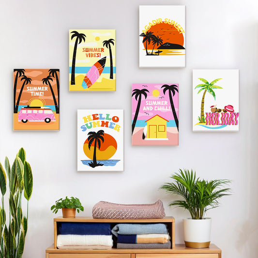Summer and Chill 6 Pack Mini Paint by Numbers Kit