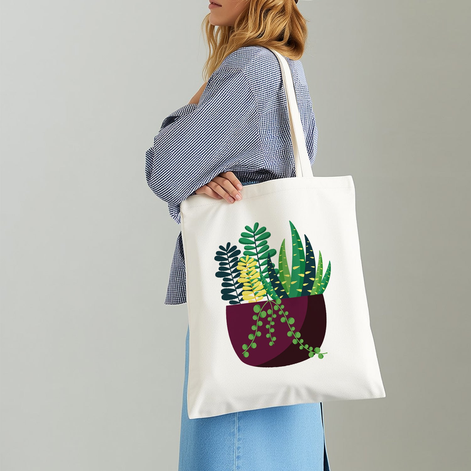succulent tote bag Succulent Garden Tote Paint by Numbers Kit – Paint Your Numbers