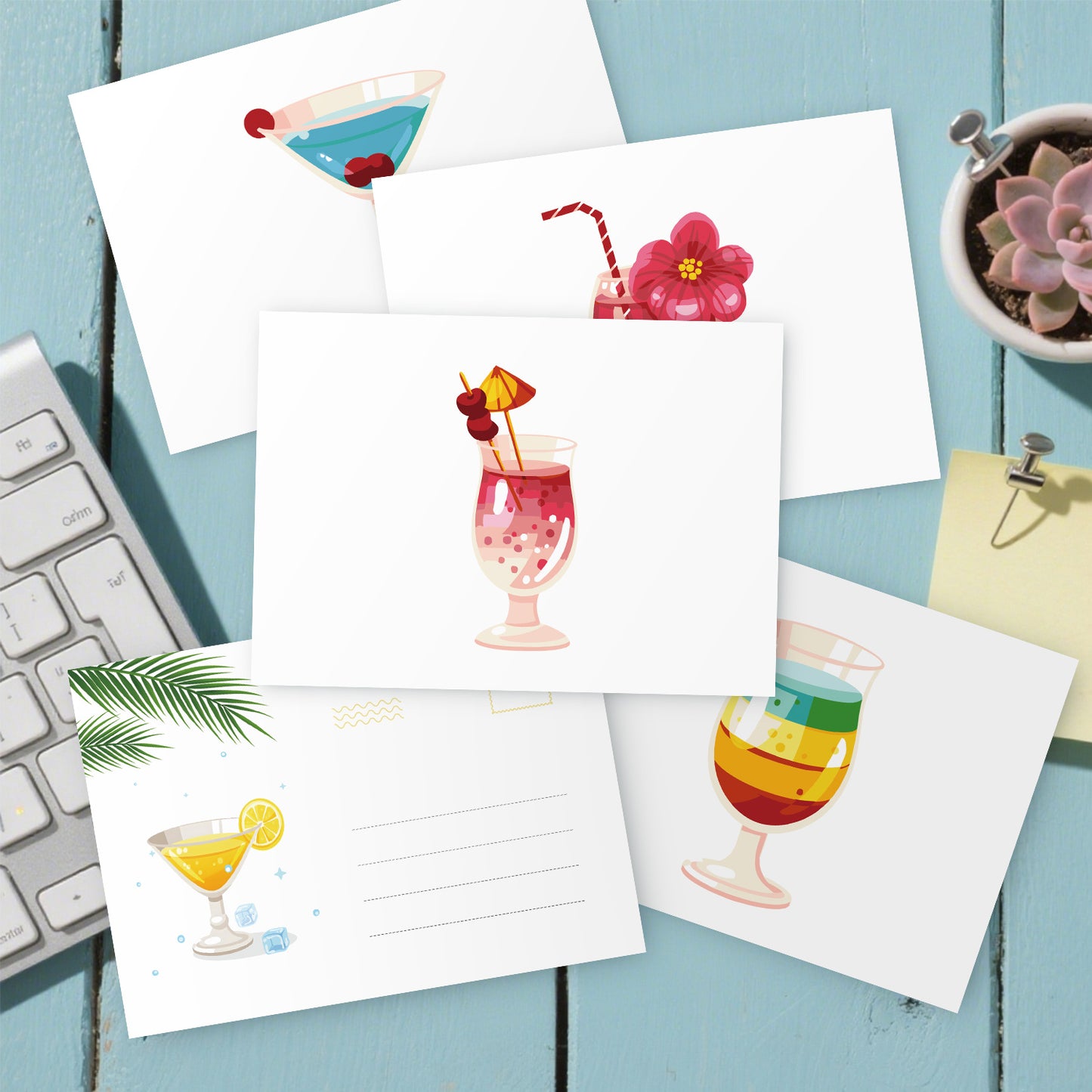 Cocktail Postcard Paint Kit