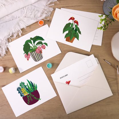 Houseplant Postcard Paint Kit