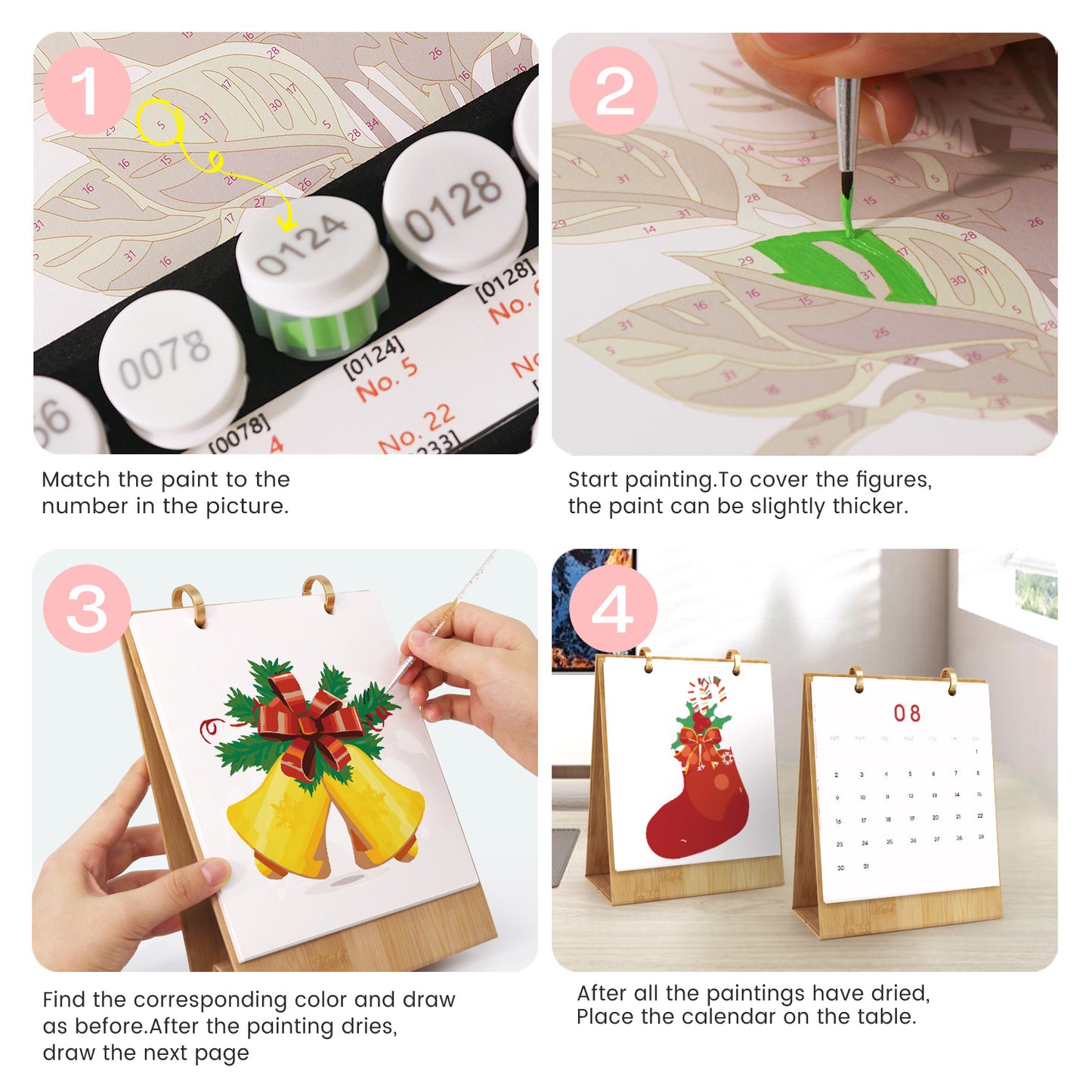 A Year of Cheer 2026: Christmas Paint-by-Numbers Calendar
