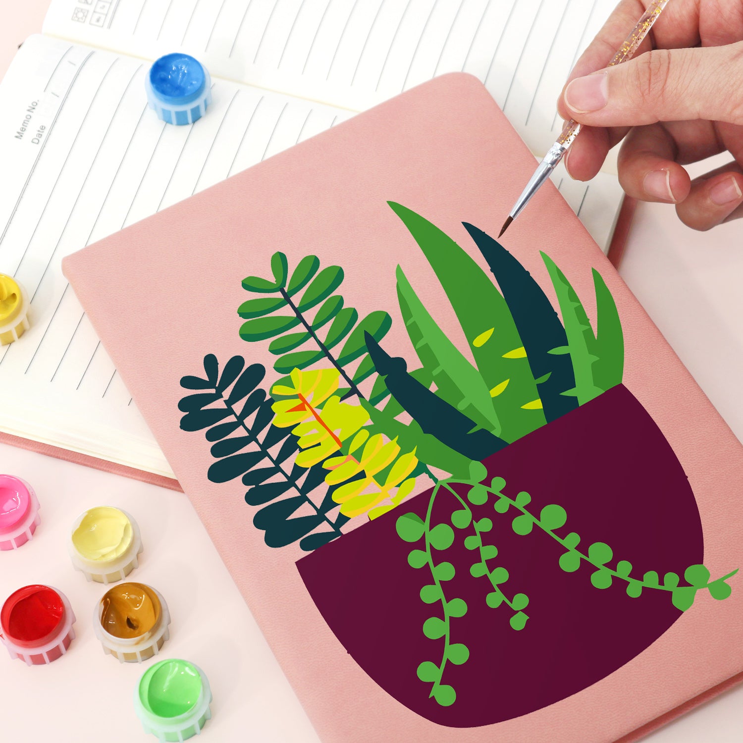 succulent notebook Paint & Plant Notebook – Succulent Garden Edition – Paint Your Numbers
