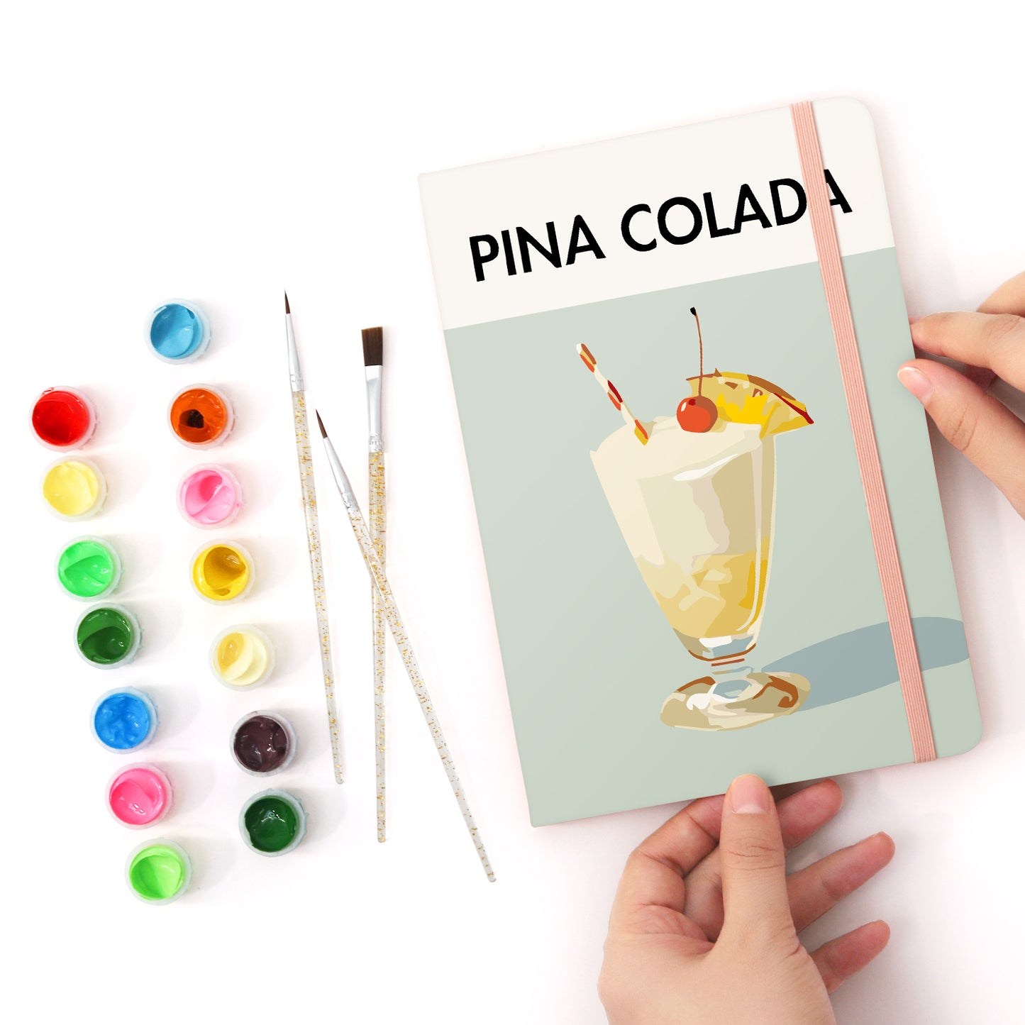 Paint & Sip Notebook – Piña Colada Edition