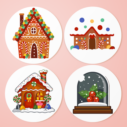6 Piece Christmas Placemat Set 20cm - Set 27