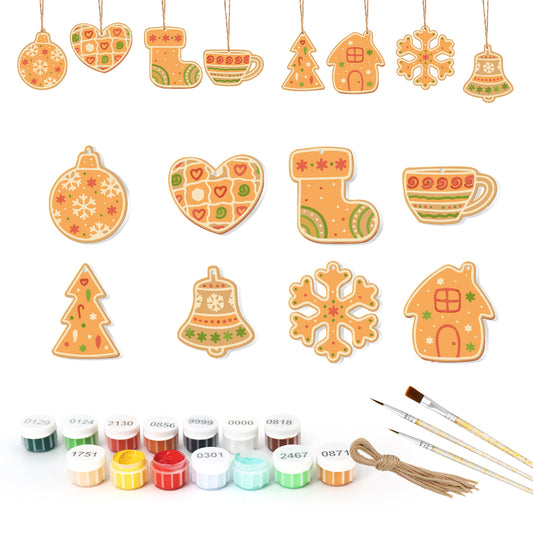 Cozy Christmas Cookie - Style Paintable Ornaments