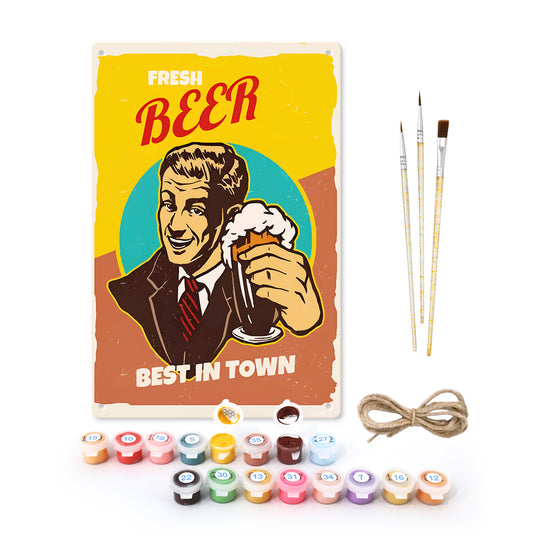 Best in Town – Vintage Beer Paint by Numbers