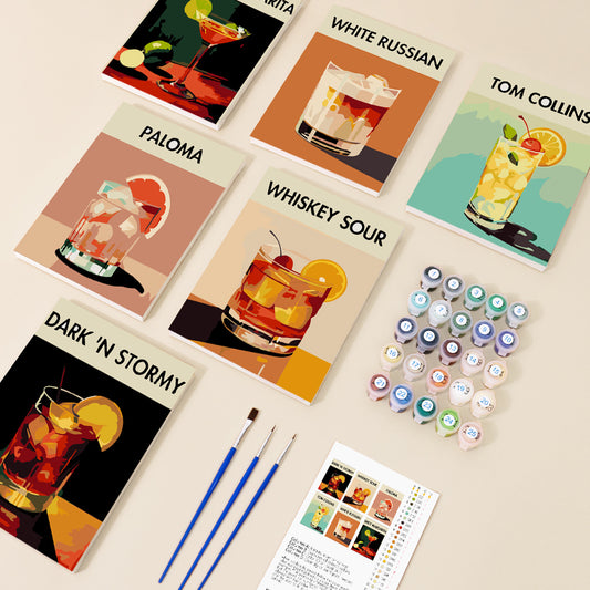 Spirited Strokes 6 Pack Mini Paint by Numbers Kit