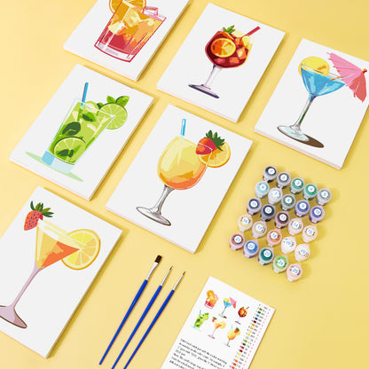 Tropical Toasts 6 Pack Mini Paint by Numbers Kit