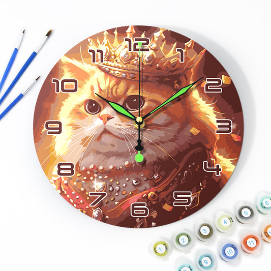 Paint the Moment – Regal Feline Clock Kit