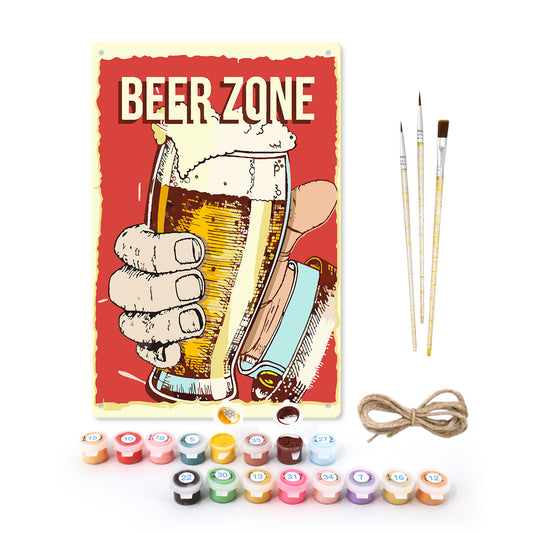 Beer Zone – Vintage Paint by Numbers