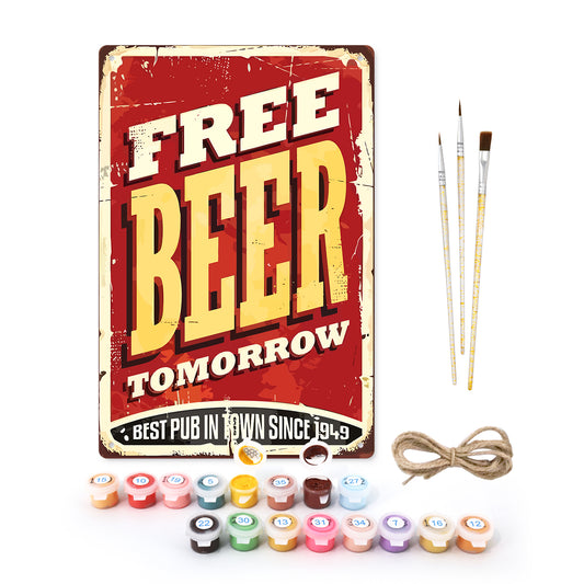 Free Beer Tomorrow – Vintage Paint by Numbers