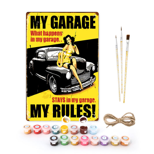 My Garage, My Rules – Vintage Paint by Numbers