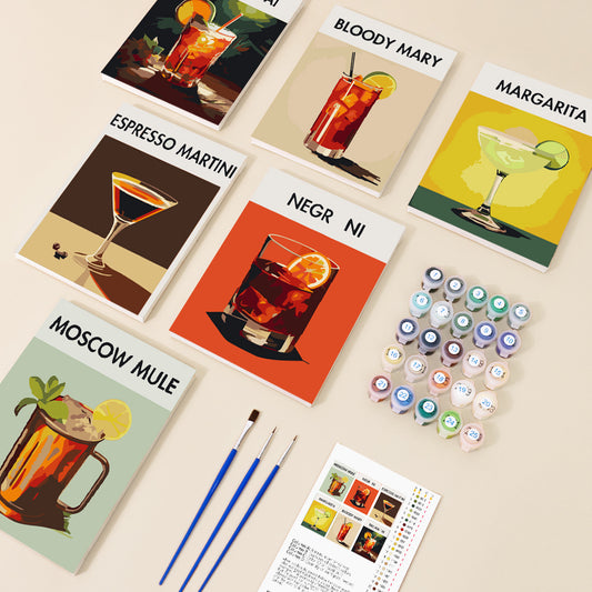 Liquid Icons 6 Pack Mini Paint by Numbers Kit