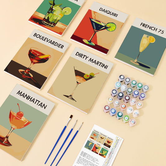 Elegant Elixirs 6 Pack Mini Paint by Numbers Kit