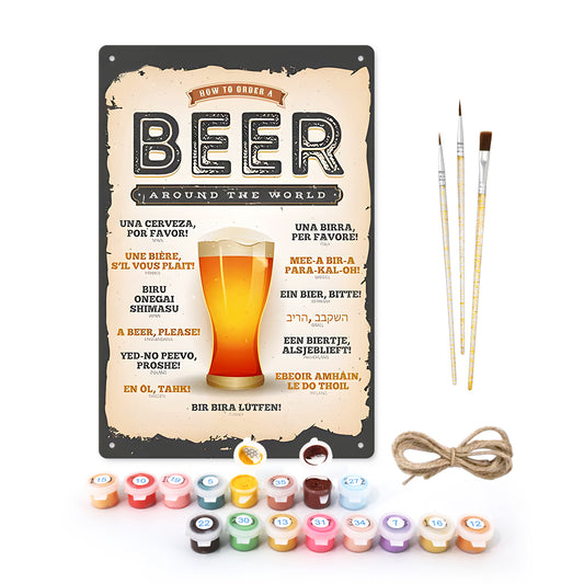 Beer Around the World – Vintage Paint by Numbers