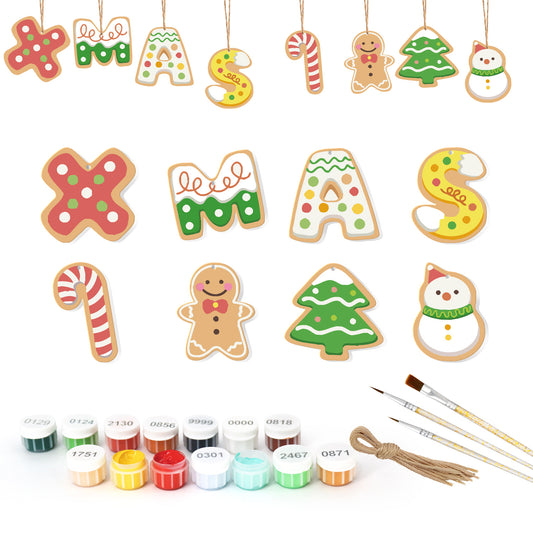 XMAS Cookie Style Paintable Ornaments