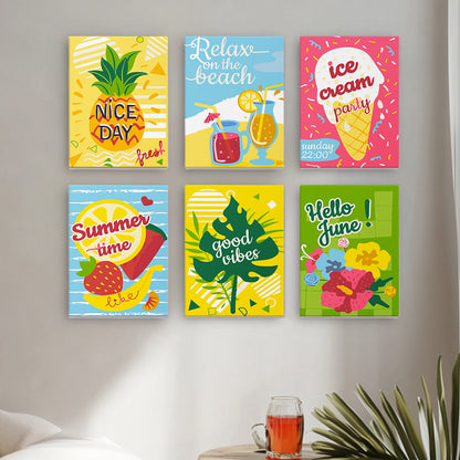 Hello June 6 Pack Mini Paint by Numbers Kit