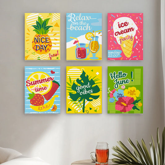 Hello June 6 Pack Mini Paint by Numbers Kit