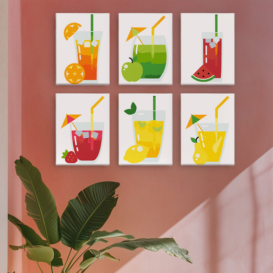 Tropical Bliss 6 Pack Mini Paint by Numbers Kit