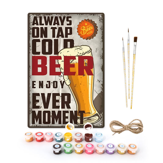 Cold Beer Pint – Vintage Paint by Numbers