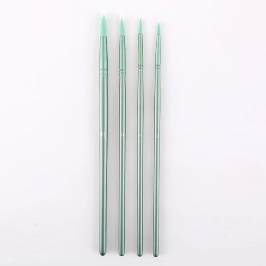 4 pcs/set Green/Pink Paint Brushes